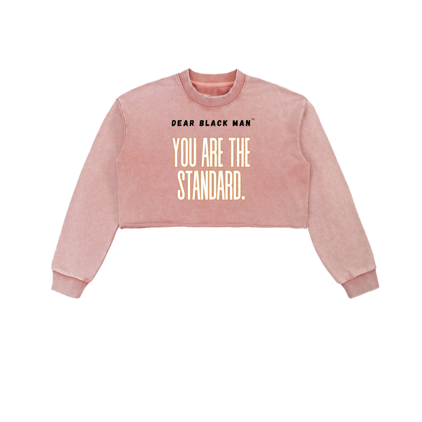 Dear Black Man™ “Standard” Snow Washed Raw Edge Cropped Sweatshirt