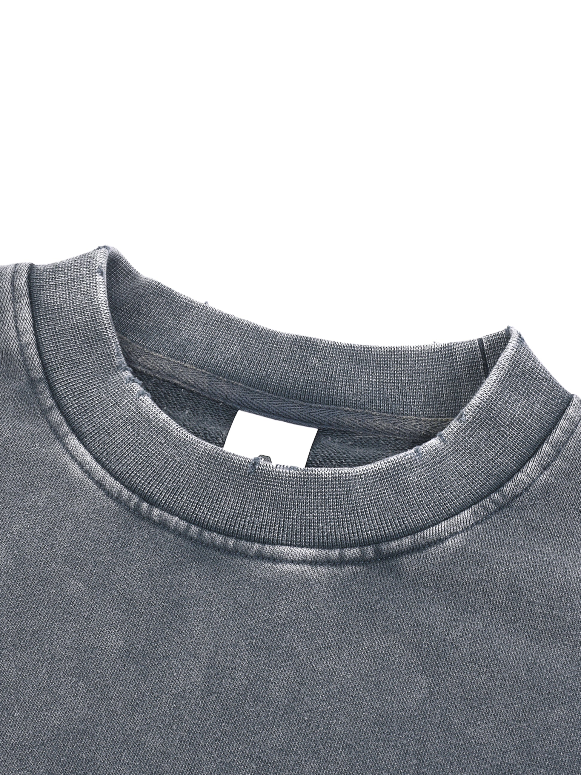 Dear Black Man™ “Standard” Snow Washed Raw Edge Cropped Sweatshirt